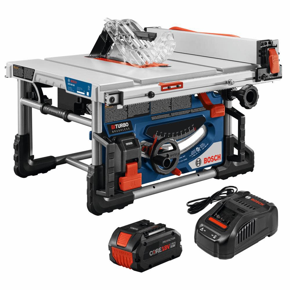 Bosch PROFACTOR 18V 8 1 4in Portable Table Saw Kit with 1 CORE18V 8.0 Ah PROFACTOR Performance Battery GTS18V 08N14 Acme Tools