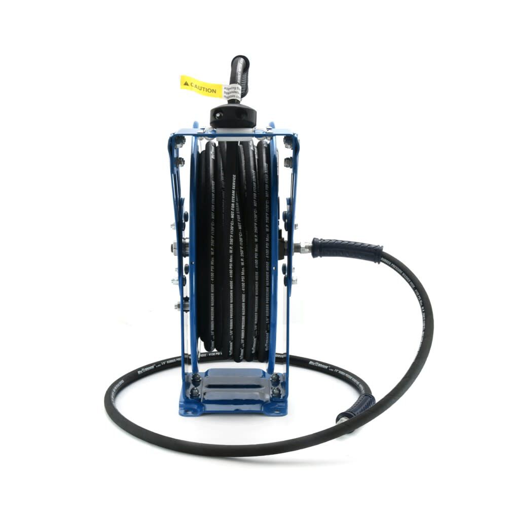 BluBird 3/8 Inch x 100 Ft Heavy Duty Dual Arm Pressure Washer Hose Reel, large image number 3