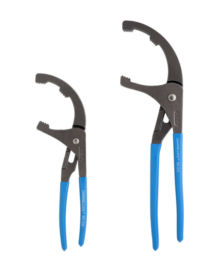 Channellock High Carbon Steel Oil Filter/PVC Pliers Set, 2 Pieces