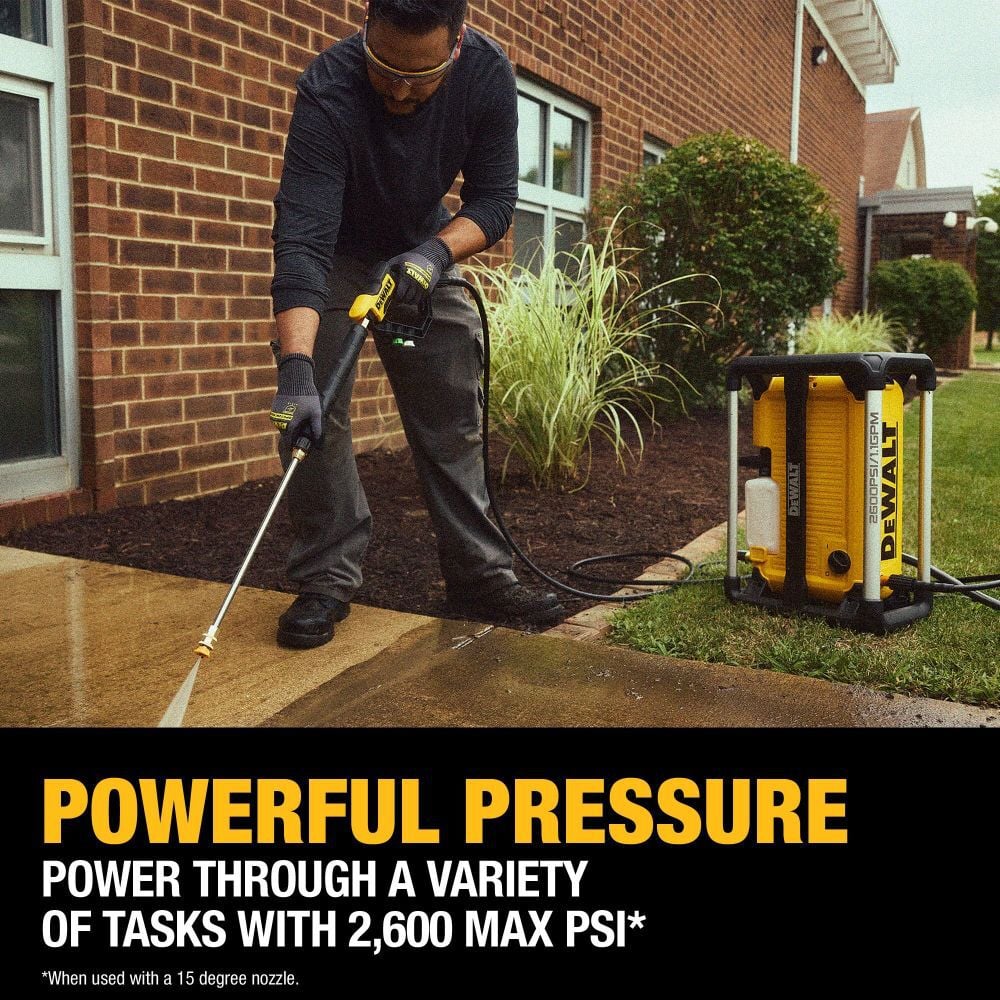 DEWALT 2600 PSI 1.1 GPM Electric Cold Water Pressure Washer with 4 Spray Nozzles Simolary simolary.com 11