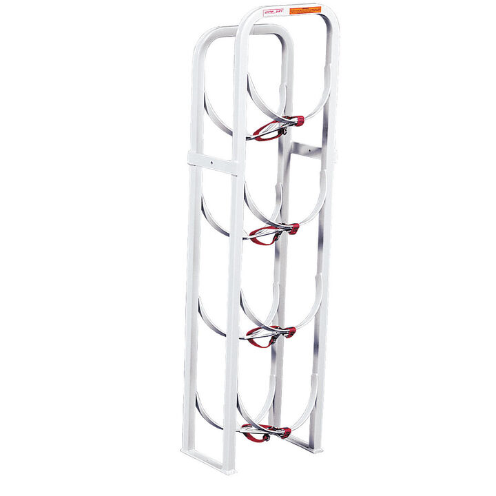 Weather Guard 48 1/2 Inch x 13 Inch x 8 Inch 4 x 30 Lbs White Refrigerant Tank Rack