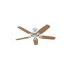 Hunter Fan Builder Deluxe Ceiling Fan 52in White White/Beech, small