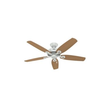 Hunter Fan Builder Deluxe Ceiling Fan 52in White White/Beech, large image number 3