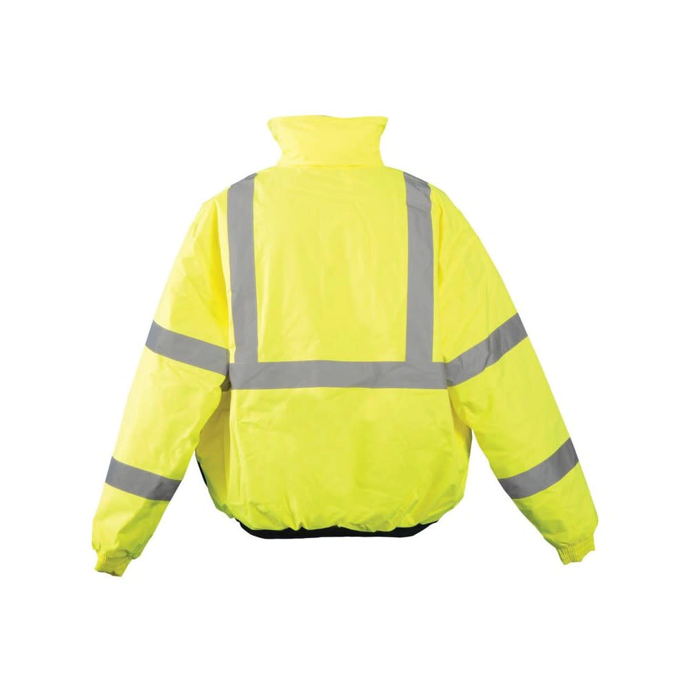 Occunomix Hi-Vis Yellow Class 3 Value Black Bottom Bomber Jacket 5X, large image number 2
