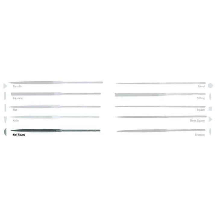 Crescent Nicholson Needle File 6.25 In. Cut 2 Half Round Style, large image number 1