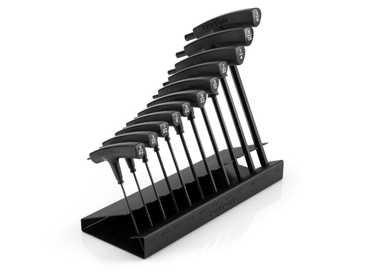 Tekton Flat End Hex T-Handle Key Set with Stand, 11 Pieces (5/64-3/8 Inch), large image number 1