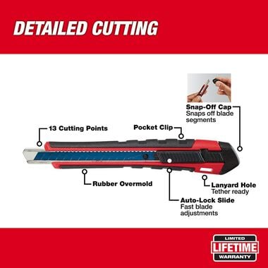 Milwaukee 9mm Snap-Off Knife Precision Cutting, large image number 1
