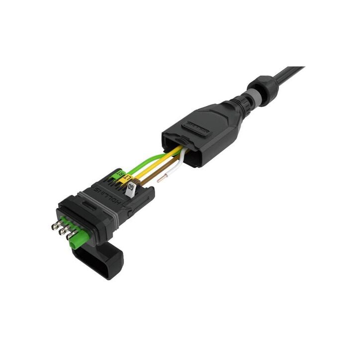 Hollins 4-Pin Flat Trailer-End Connector, large image number 1