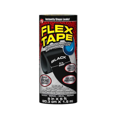 Flex Seal 8 In. x 5 ft. Flex Tape Rubberized Waterproof Tape - Black