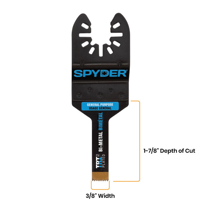 Spyder 3/8 Inch Universal Fit Bi-Metal Osc Blade for General Purpose Cuts, large image number 6
