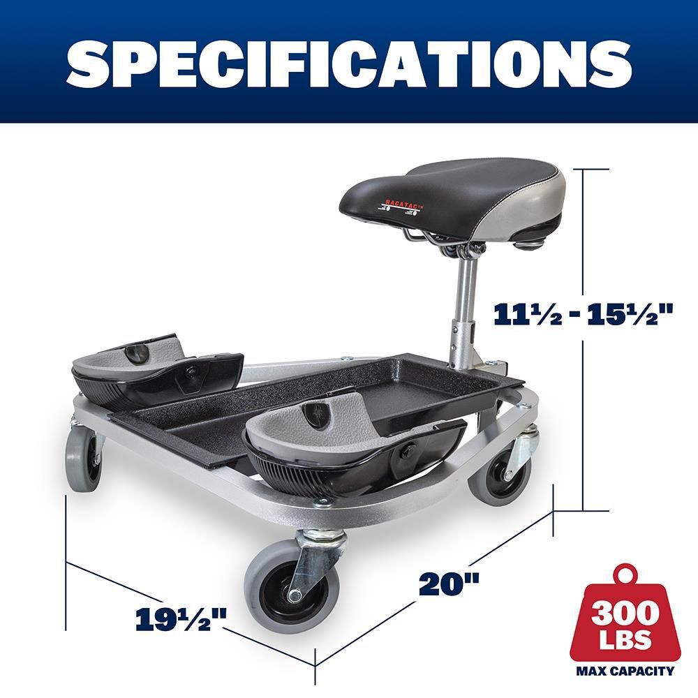 Marshalltown Kneeling Sitting Creeper without Chest Support & with 3 Inch Casters, large image number 6