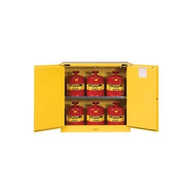 Justrite 30 Gallon Yellow Steel Self Close Safety Cabinet