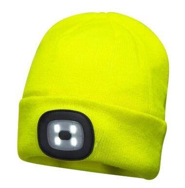 Portwest Yellow Rechargeable LED Beanie
