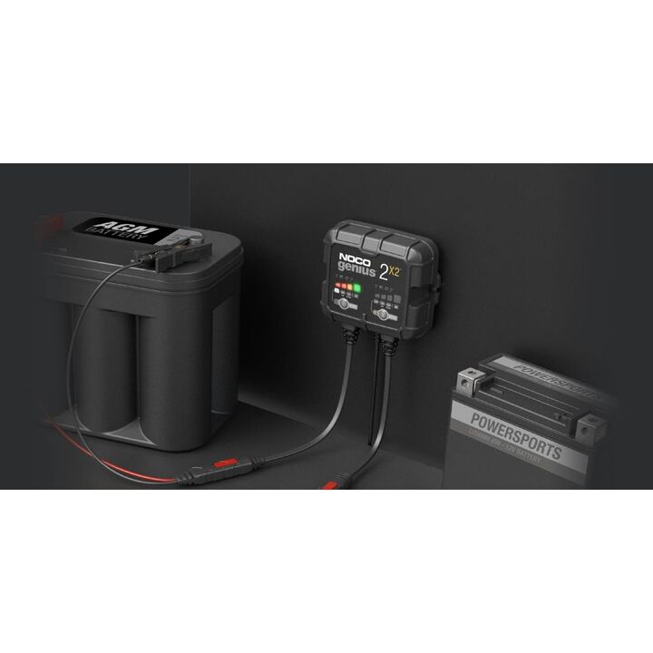 Noco 6V/12V 4A Multi-Voltage 2-Bank Smart Battery Charger, large image number 1