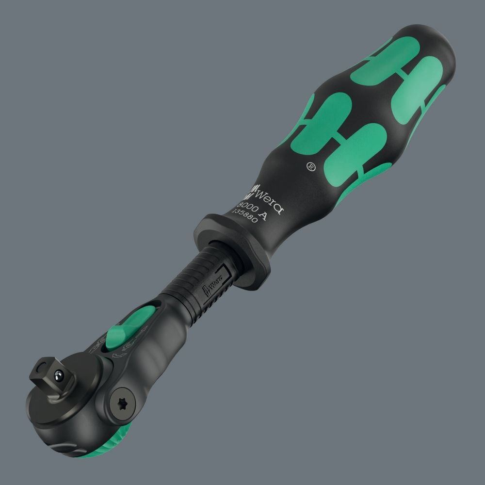 Wera Tools 8000 A Black Edition Zyklop Speed Ratchet with 1/4 Inch Drive, large image number 3