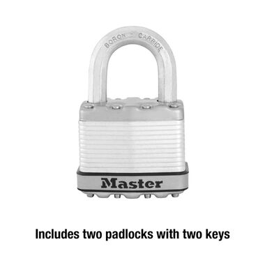 Master Lock Padlock 2 1/8in Laminated Steel Keyed Alike 2pk, large image number 4