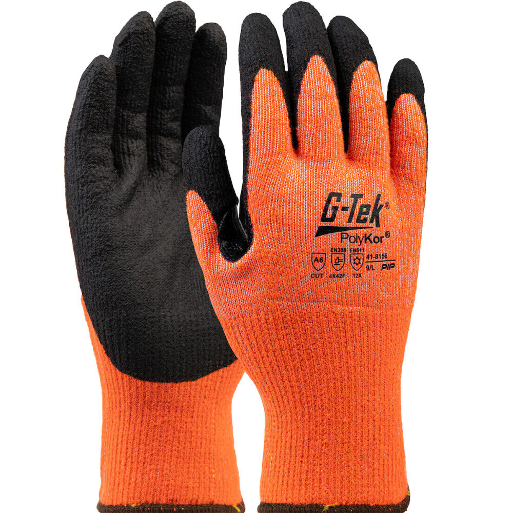 Protective Industrial Products G-Tek Hi-Vis Orange PolyKor Cold Gloves 2X, large image number 1