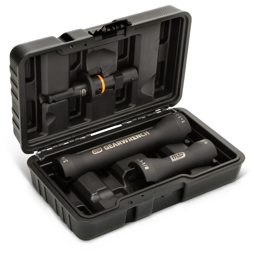 GEARWRENCH 5-in-1 Lineman Nut Runner Impact Socket & Adapter Set 3 Pieces, large image number 5