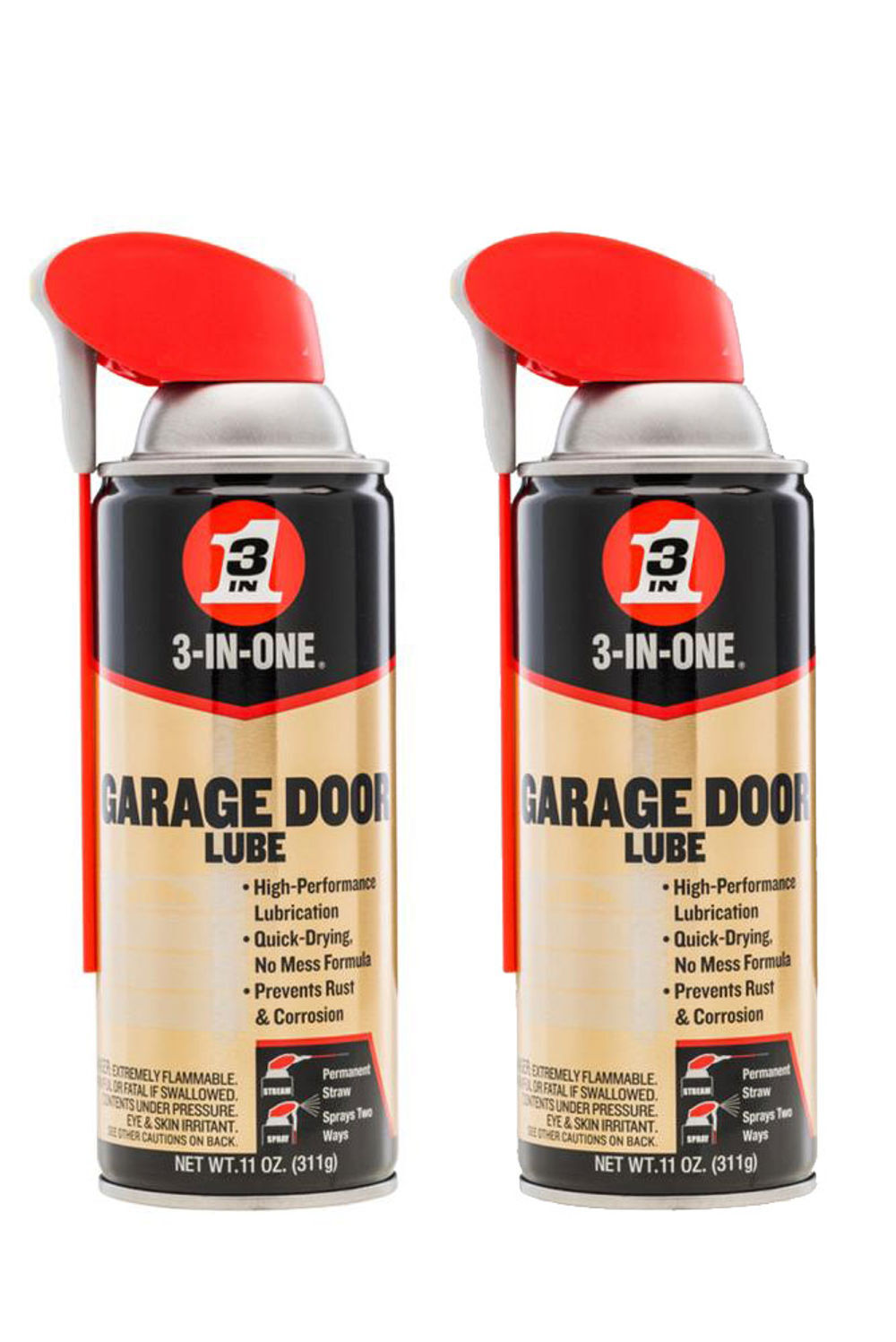 3-In-One Professional Garage Door Lubricant, 11 oz, 2pk, large image number 2
