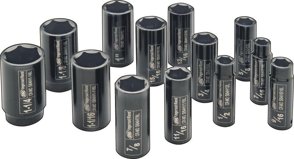 Ingersoll Rand 1/2in Drive Deep SAE Impact Socket Set 13pc, large image number 1