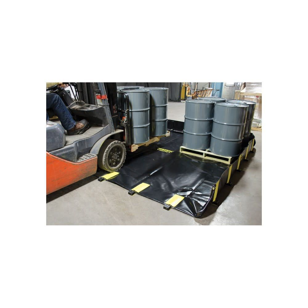 Justrite 745 Gallon Spill Drive Over Berm 10 ft x 10 ft x 12 in Black
