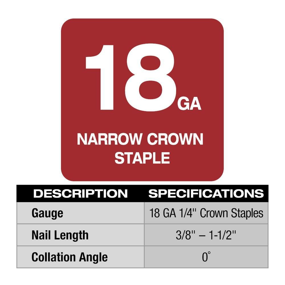Milwaukee M18 FUEL 18 Gauge 1/4 in. Narrow Crown Stapler (Bare Tool), large image number 2