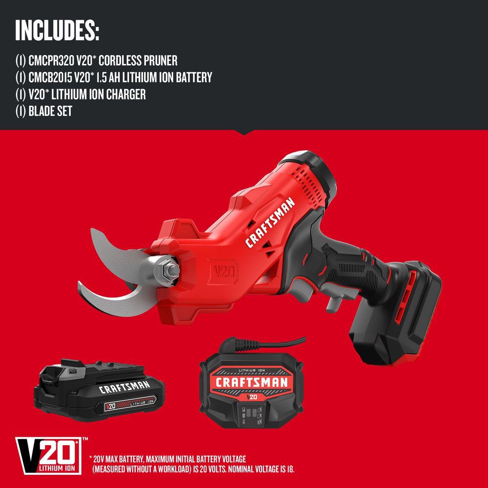 CRAFTSMAN V20* Cordless Pruner 1.5Ah Kit, large image number 4