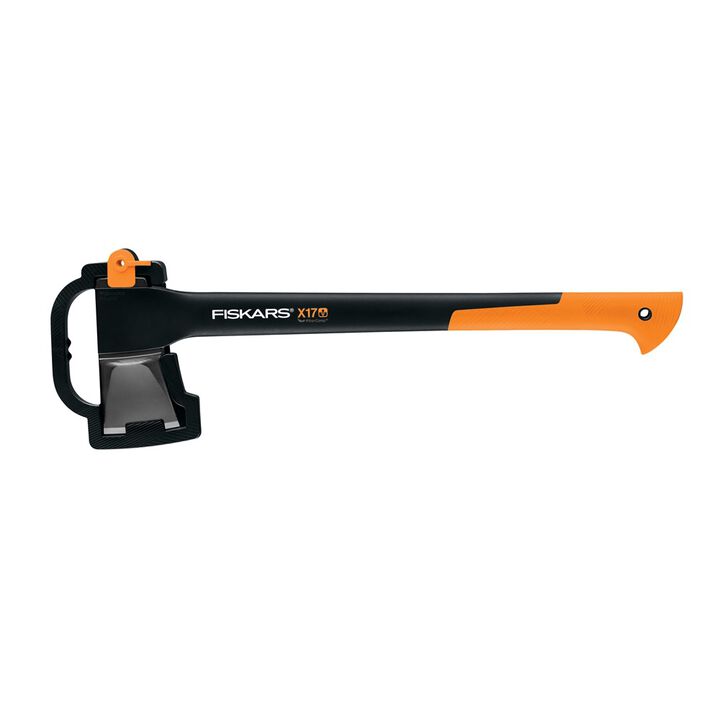 Fiskars X17 23 Inch Forged Steel Single Bit Splitting Axe, Black and Orange