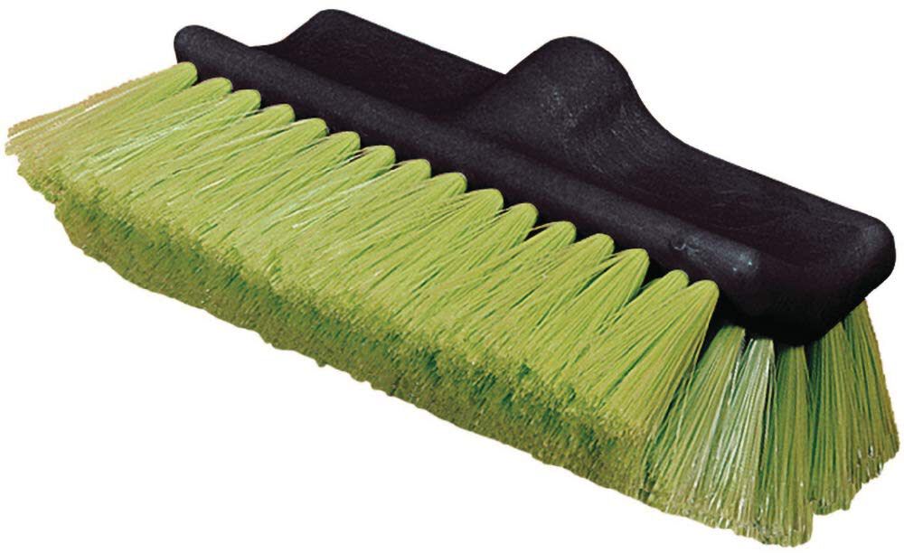 Carlisle Flo-Thru Dual Surface Wash Brush with Nylex Bristles 10in - Green, large image number 1