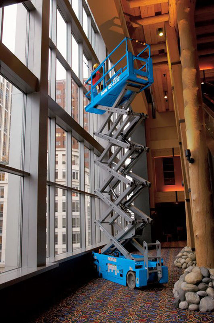 Genie 32' Scissor Lift 32in Width Electric with E-Drive, large image number 1