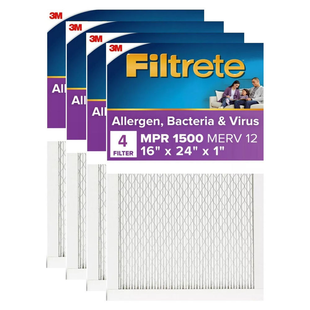 3M Filtrete 16 x 24 x 1-Inch 1500 MPR MERV 12 Allergen Defense Furnace Air Filter, 4-Pack, large image number 1