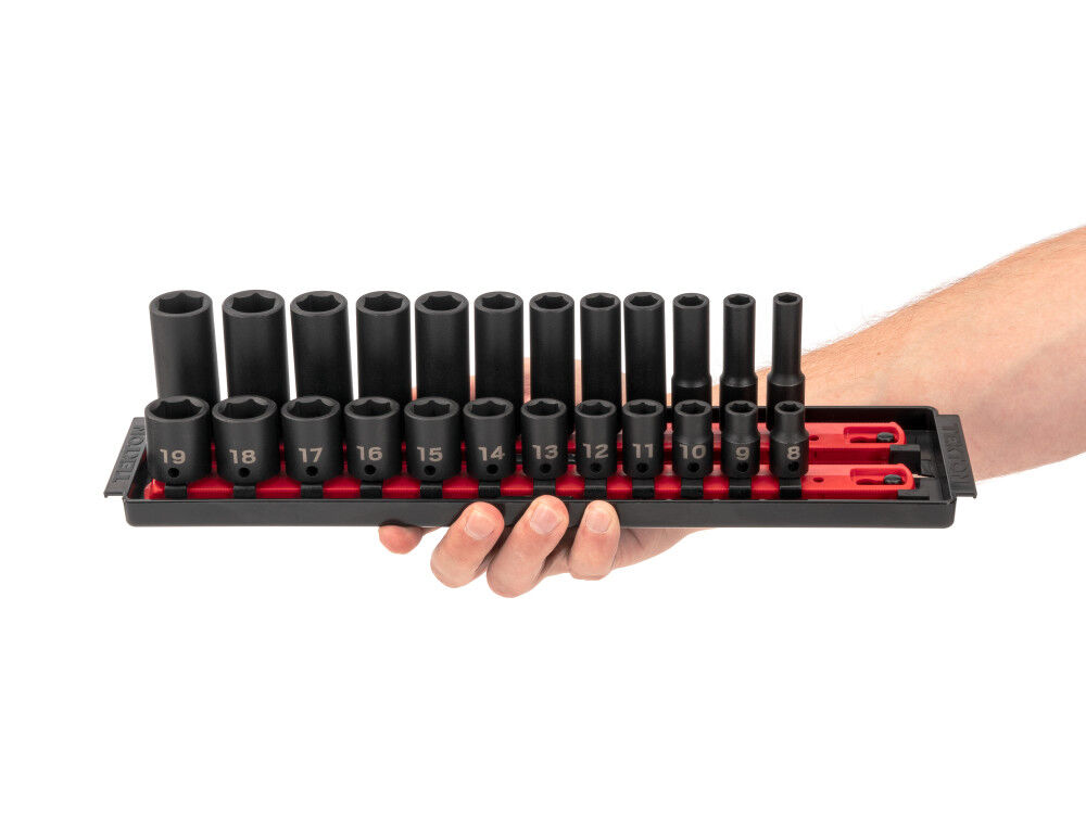 Tekton 3/8 Inch 6 Point Impact Socket Set, 24 Pieces (8-19 mm), large image number 3