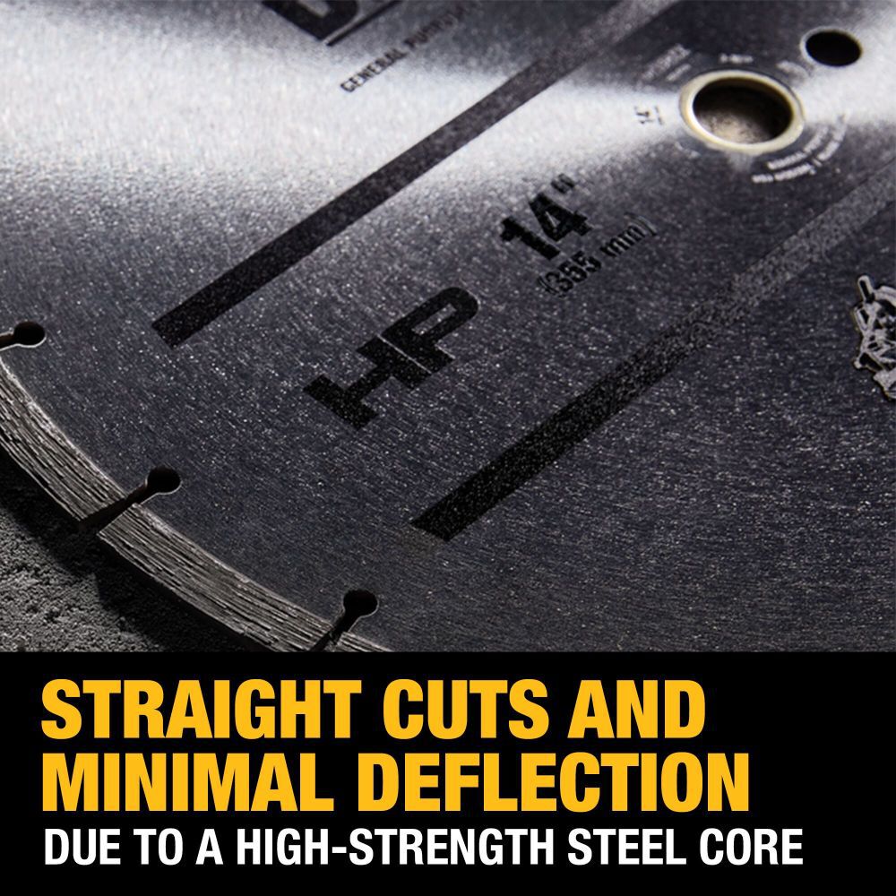 DEWALT HP 14 Inch Segmented Rim Diamond Blade for General Purpose Concrete, large image number 4