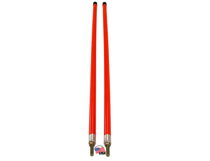 Buyers Products Company 3/4 x 36 Inch Bumper Marker Sight Rods with Hardware Fluorescent Orange
