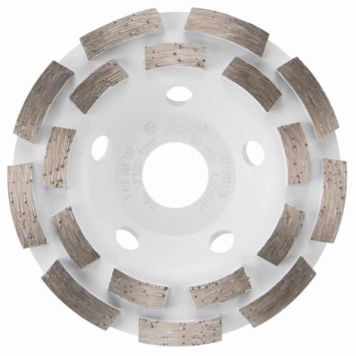 Bosch 4 1/2 Inch Double Row Segmented Rim Diamond Cup Wheel for Concrete