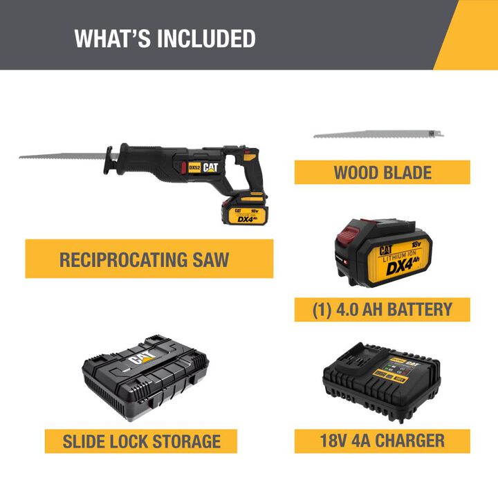 CAT 18V Cordless Reciprocating Saw with Brushless Motor DX52, large image number 9