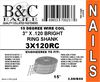B and C Eagle 3 x .120 Wire Collated Ring Bright Coil Framing Nails 2500pc, small image number 2