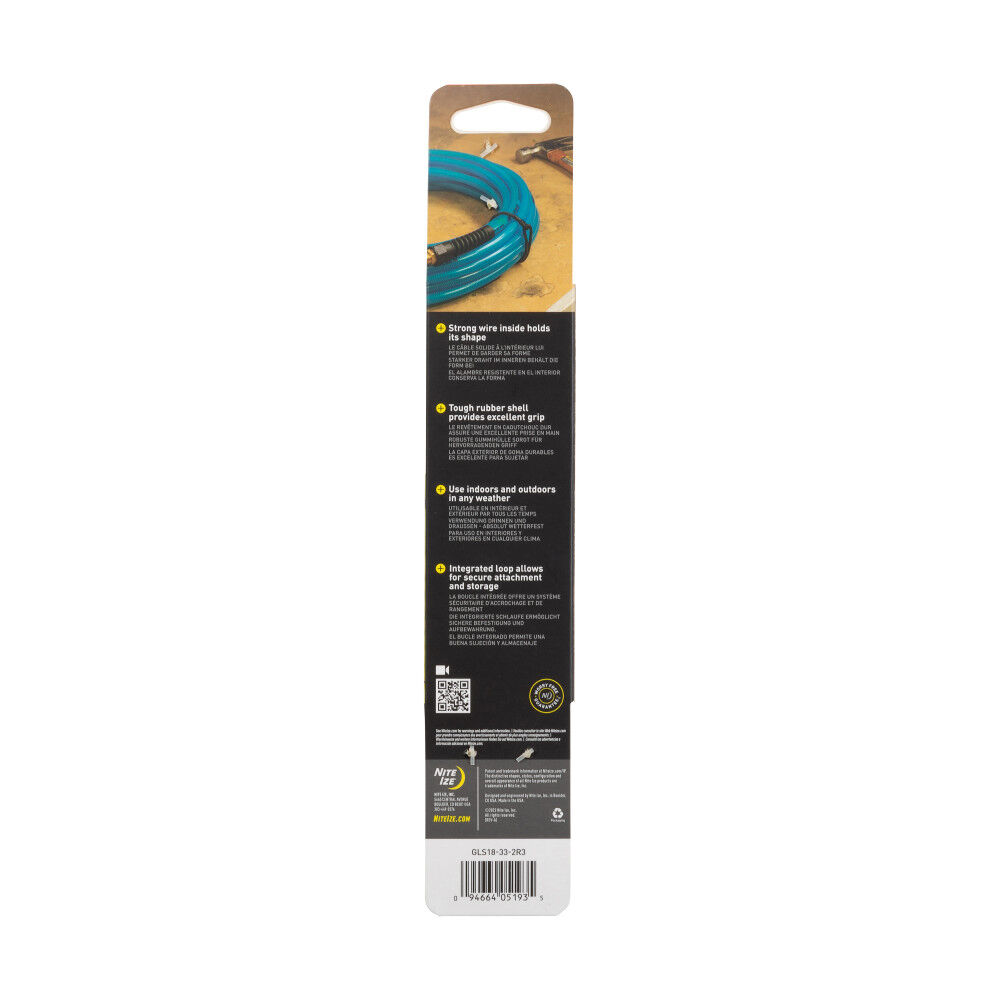 Nite Ize Gear Tie Loopable Twist Tie 18in 2pk Neon Yellow, large image number 2