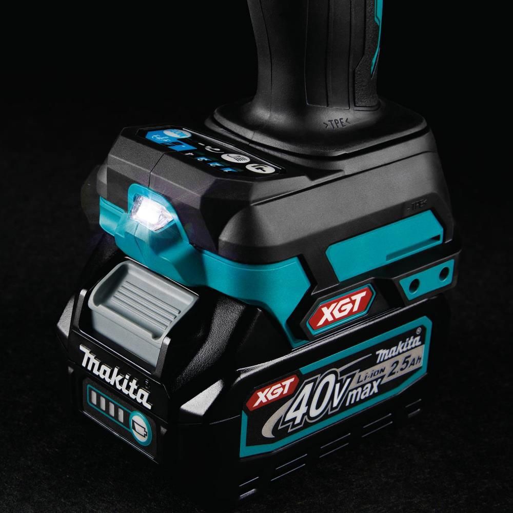 Makita 40V max XGT Brushless Cordless 4-Speed High-Torque 1/2 Inch Square Drive Impact Wrench 2.5Ah Kit with Friction Ring Anvil, large image number 13