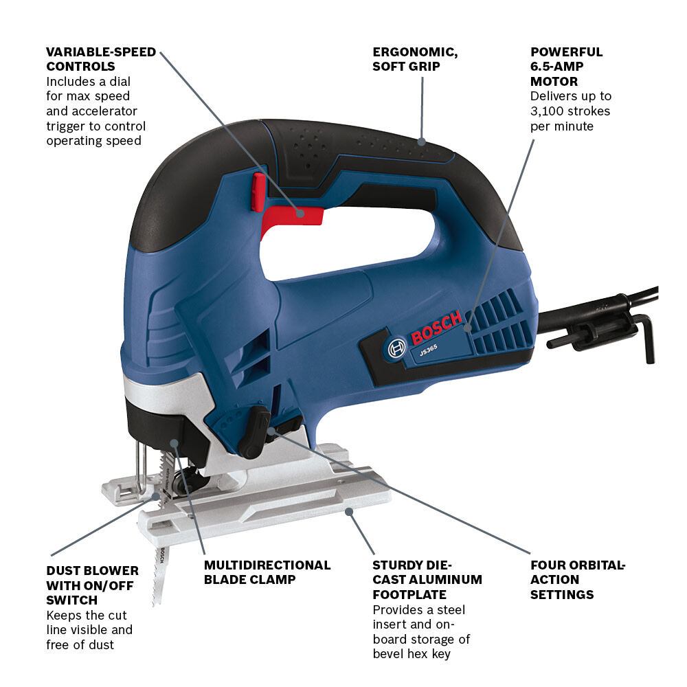 Bosch Jig Saw 6.5 Amp Top Handle Reconditioned, large image number 2