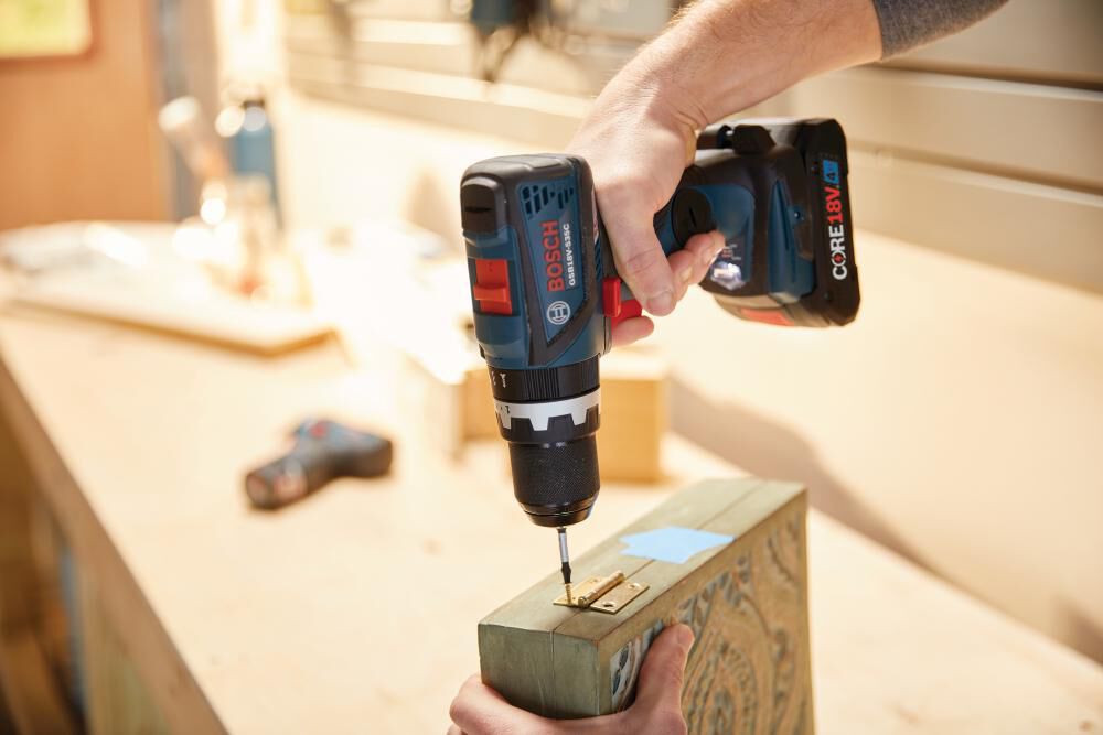 Bosch 18V EC Compact Tough 1 2in Hammer Drill Driver Kit GSB18V