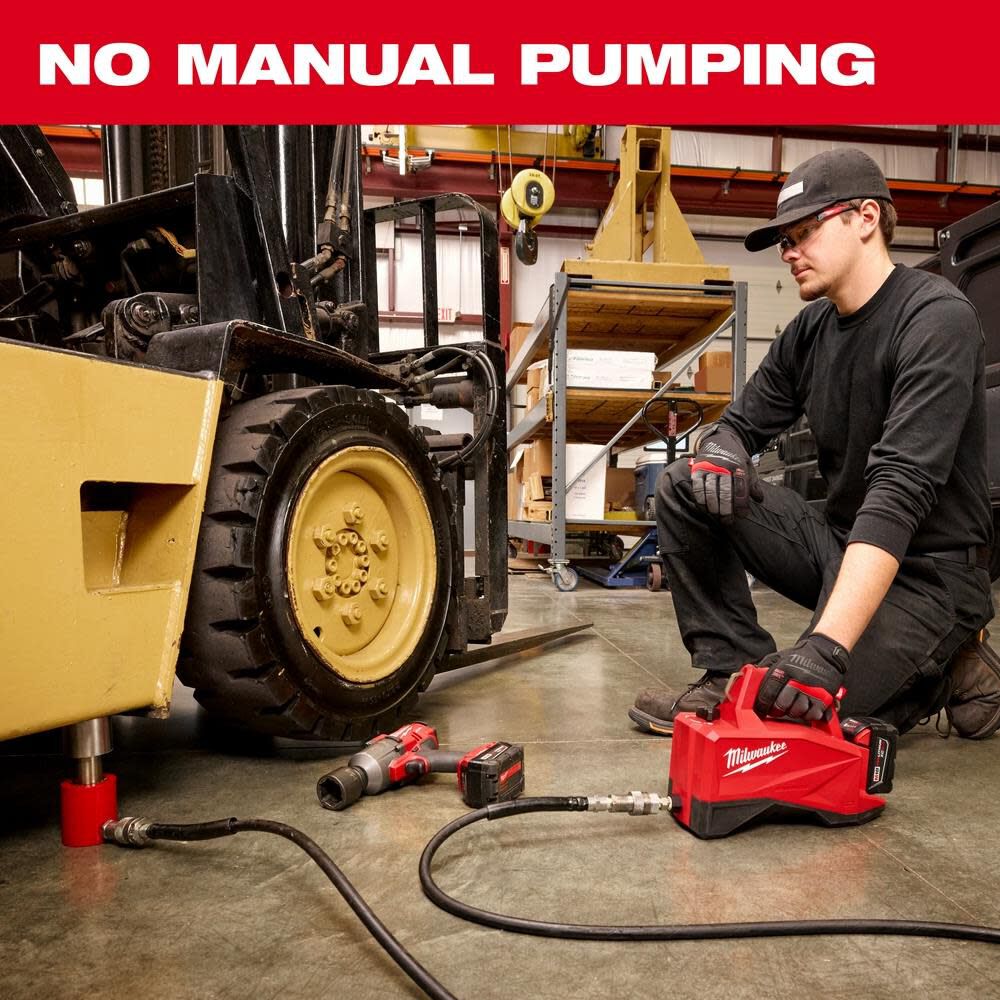 Milwaukee M18 Brushless Single Acting 60In3 10000psi Hydraulic Pump Kit, large image number 4