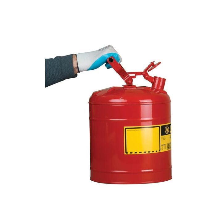 Justrite 5 Gal Steel Safety Red Gas Can Type I with Flame Arrester, large image number 6