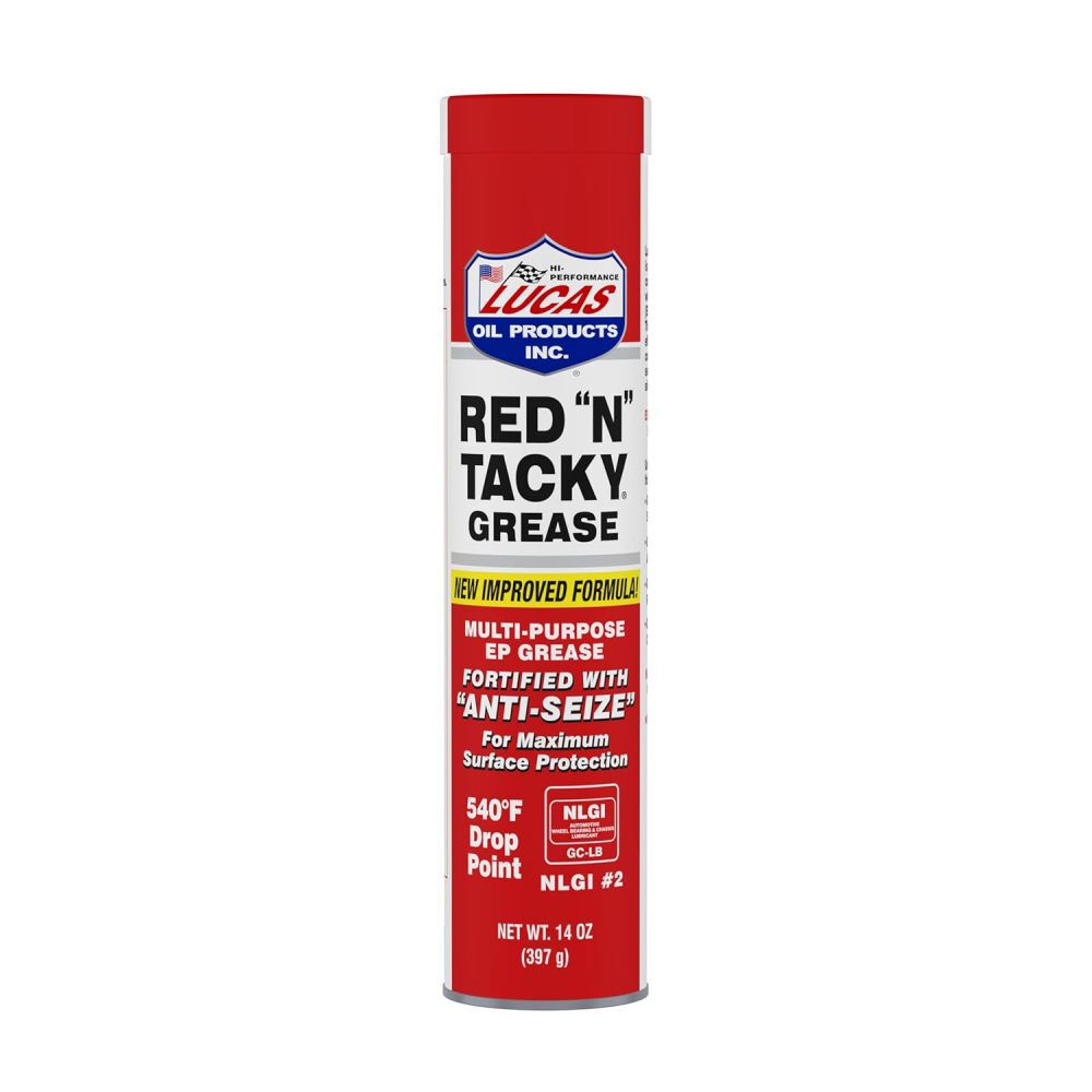 Lucas Oil 14 Oz Cartridge Red N Tacky Grease, large image number 1