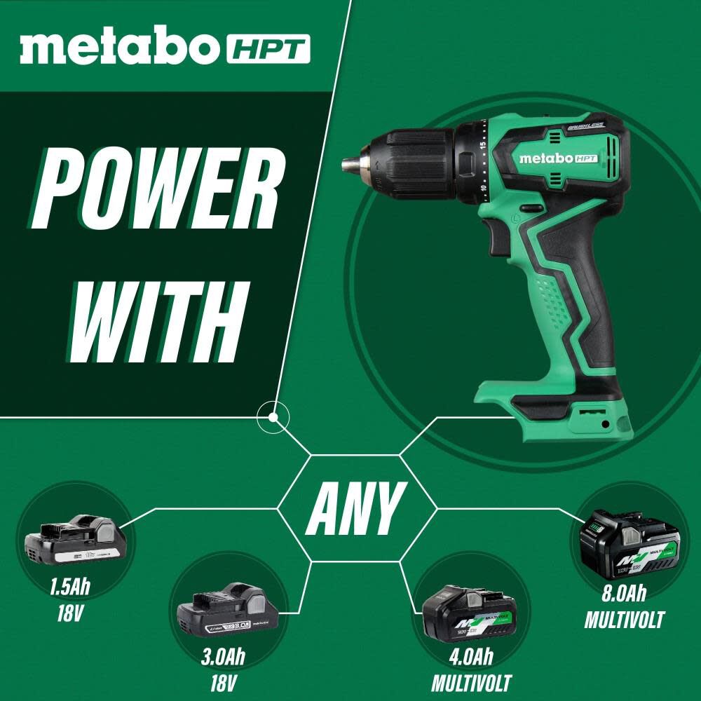 Metabo HPT 18V Brushless 1 2 in Driver Drill Kit DS18DDXM Acme Tools