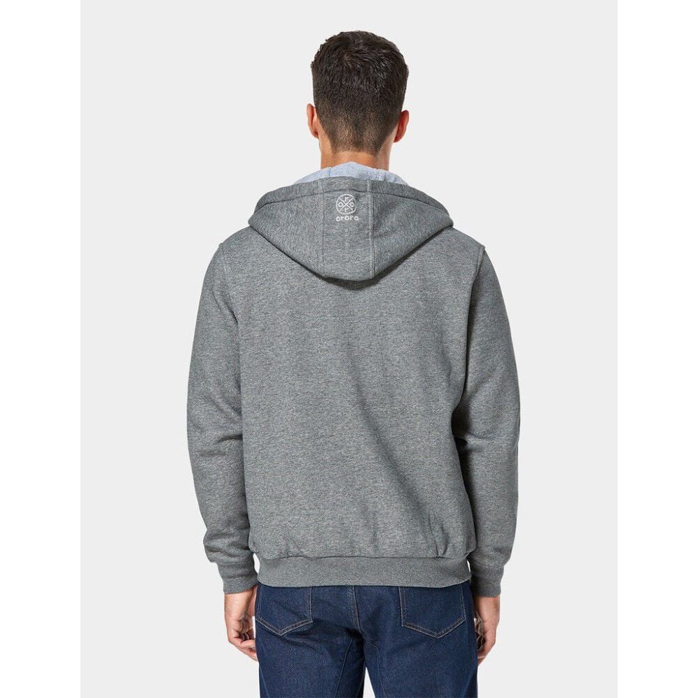 ORORO Unisex Flecking Gray Heated Fleece Hoodie Kit XS UHF 32 0302