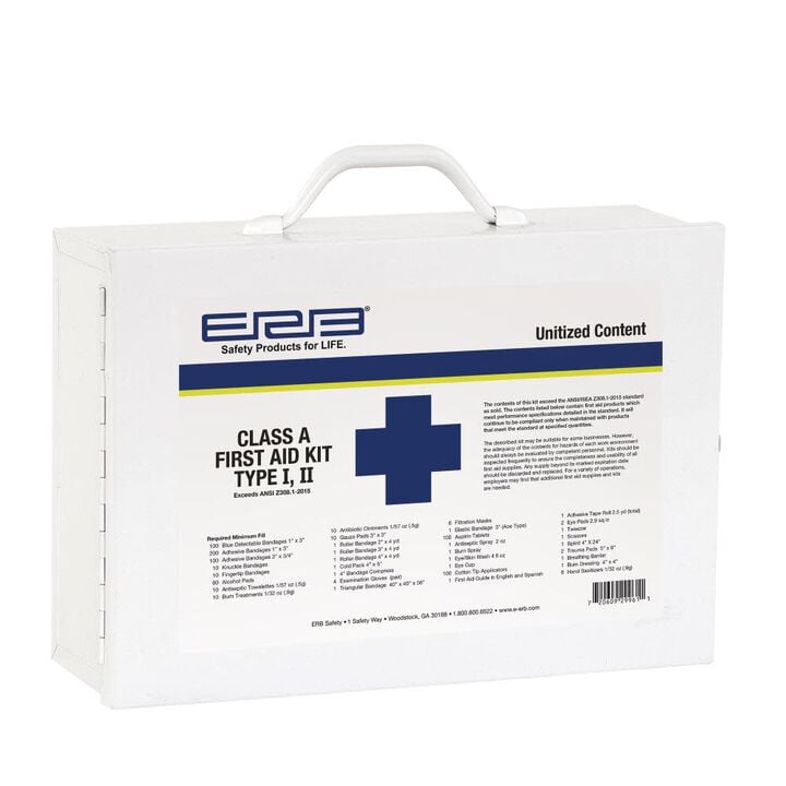Delta Plus Class A Metal Case Unitized First Aid Kit Type I II and III