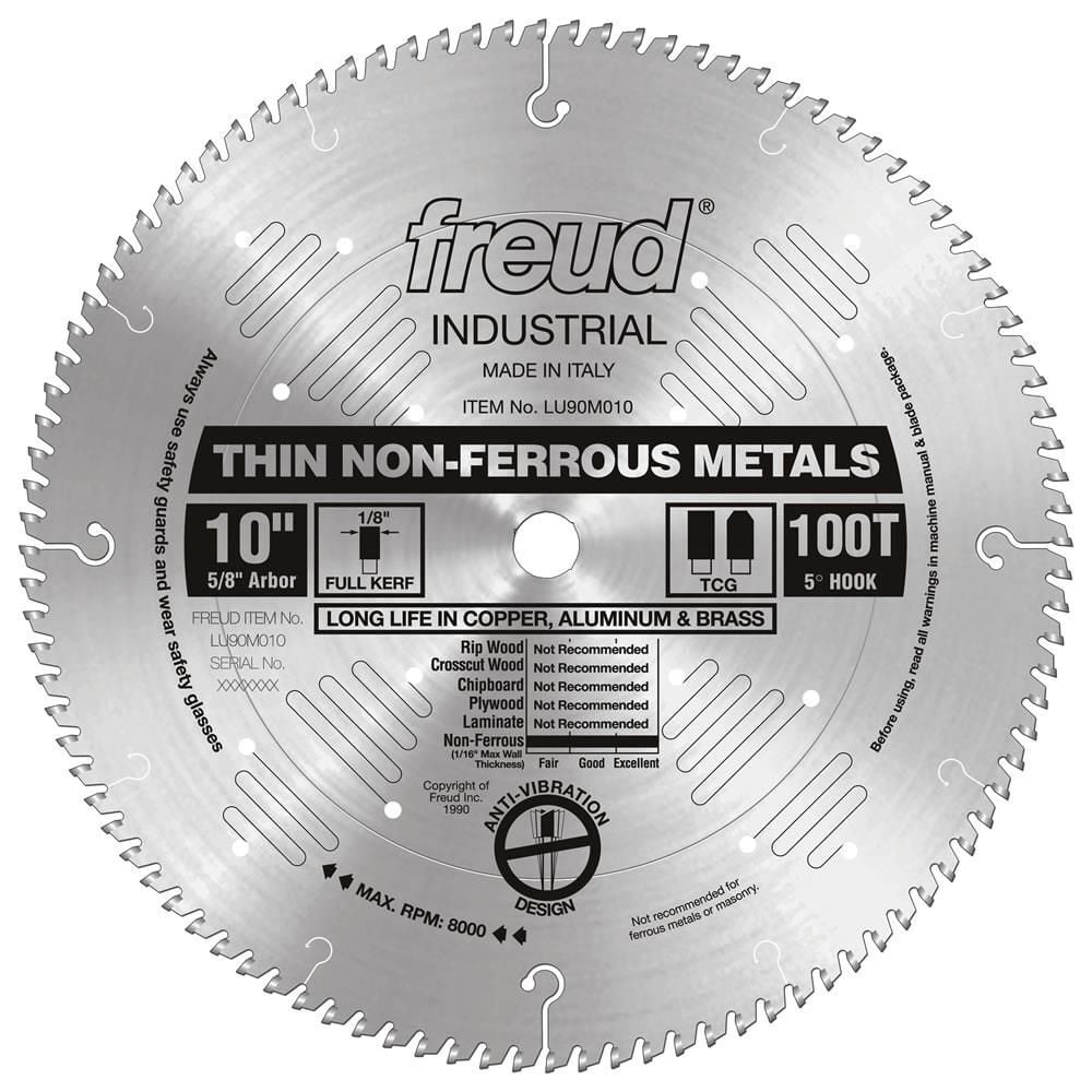 Freud 10in Thin Stock Non-Ferrous Metal Blade, large image number 1
