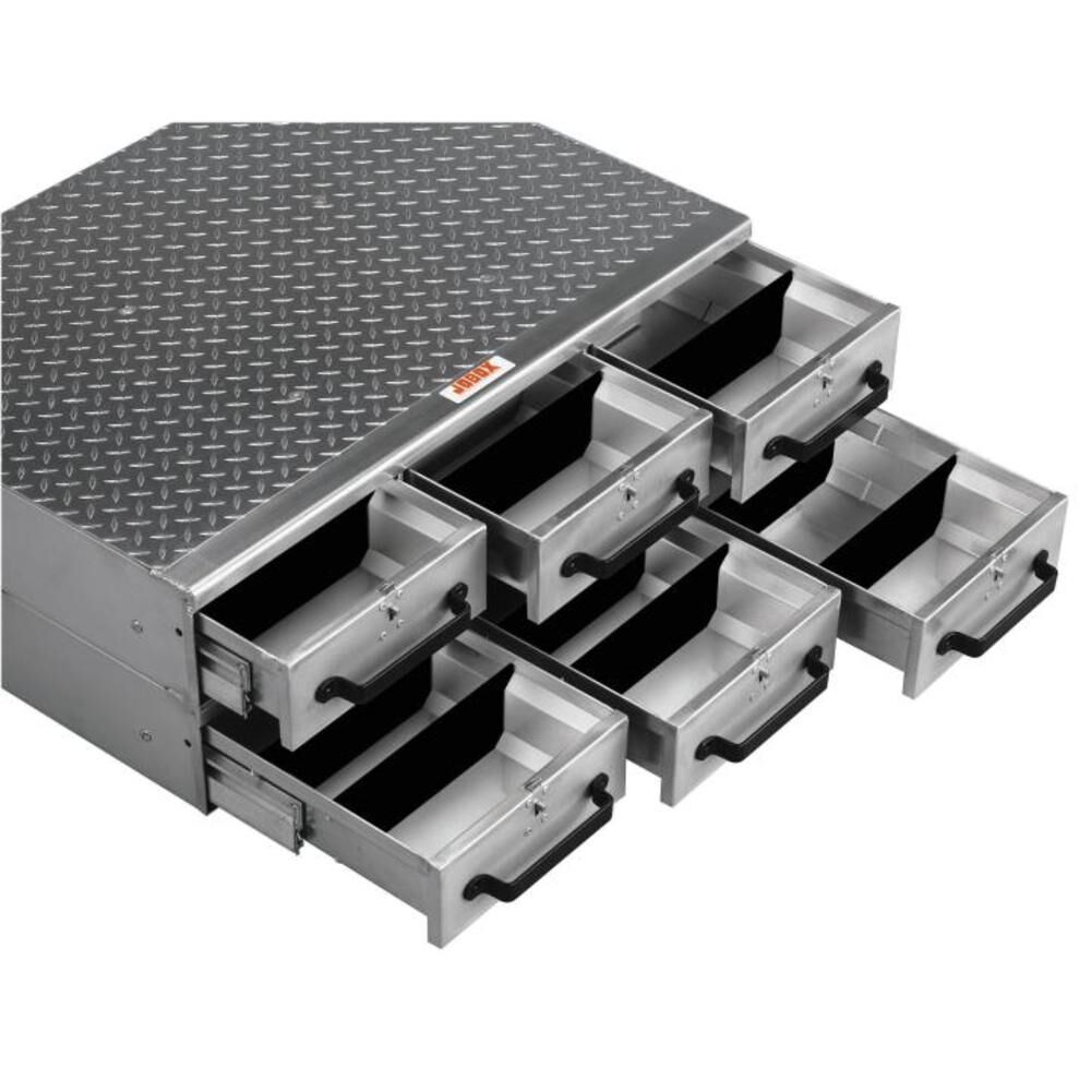Crescent JOBOX 6 Drawer Short Floor Heavy-Duty Aluminum Drawer Storage 36inW x 12inH x 26inL, large image number 2