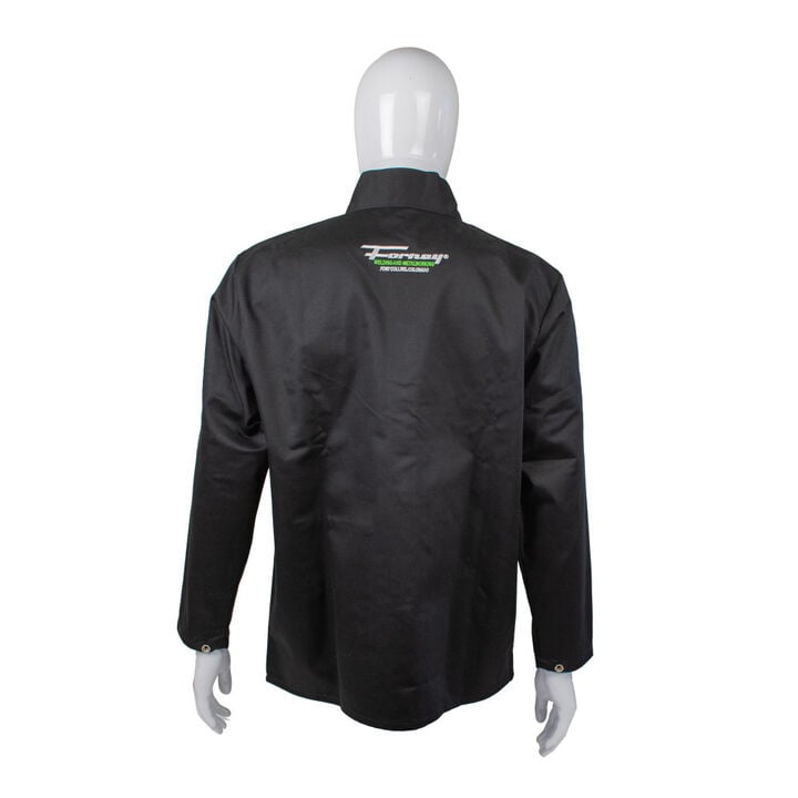 Forney Industries Flame Retardant Light-Duty Welding Jacket, Black, 3X, large image number 3